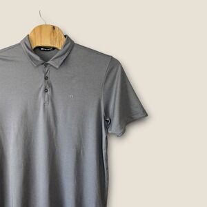 Travis Mathew Mens Golf Polo Shirt Gray Heathered Short Sleeve Size XXL